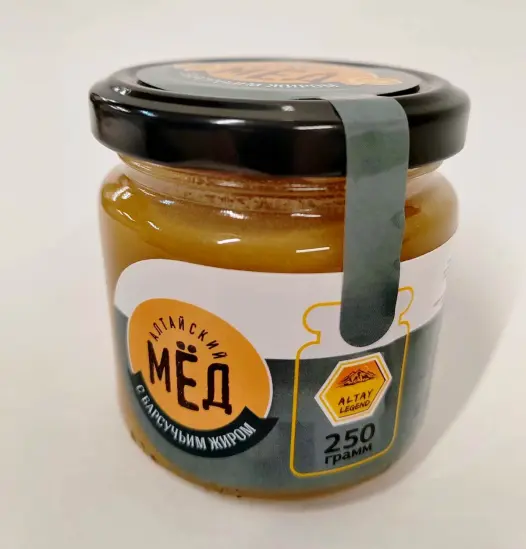 С БАРСУЧЬИМ ЖИРОМ, Алтайский натуральный мёд